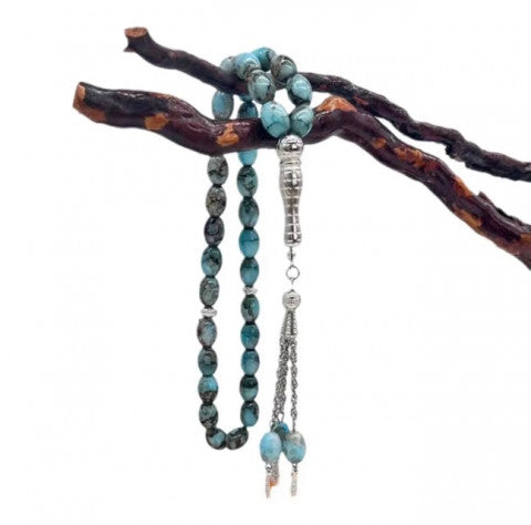 Oval Multicolored Muslim Beads