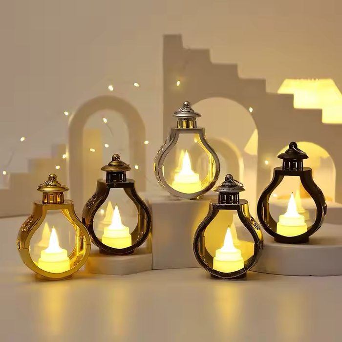 EID Ramadan LED Lantern Light – Hanging Eid Mubarak Lantern Decor for Home, Desktop Ornament