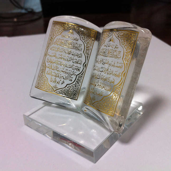 Gold Printed Crystal Quran crafts